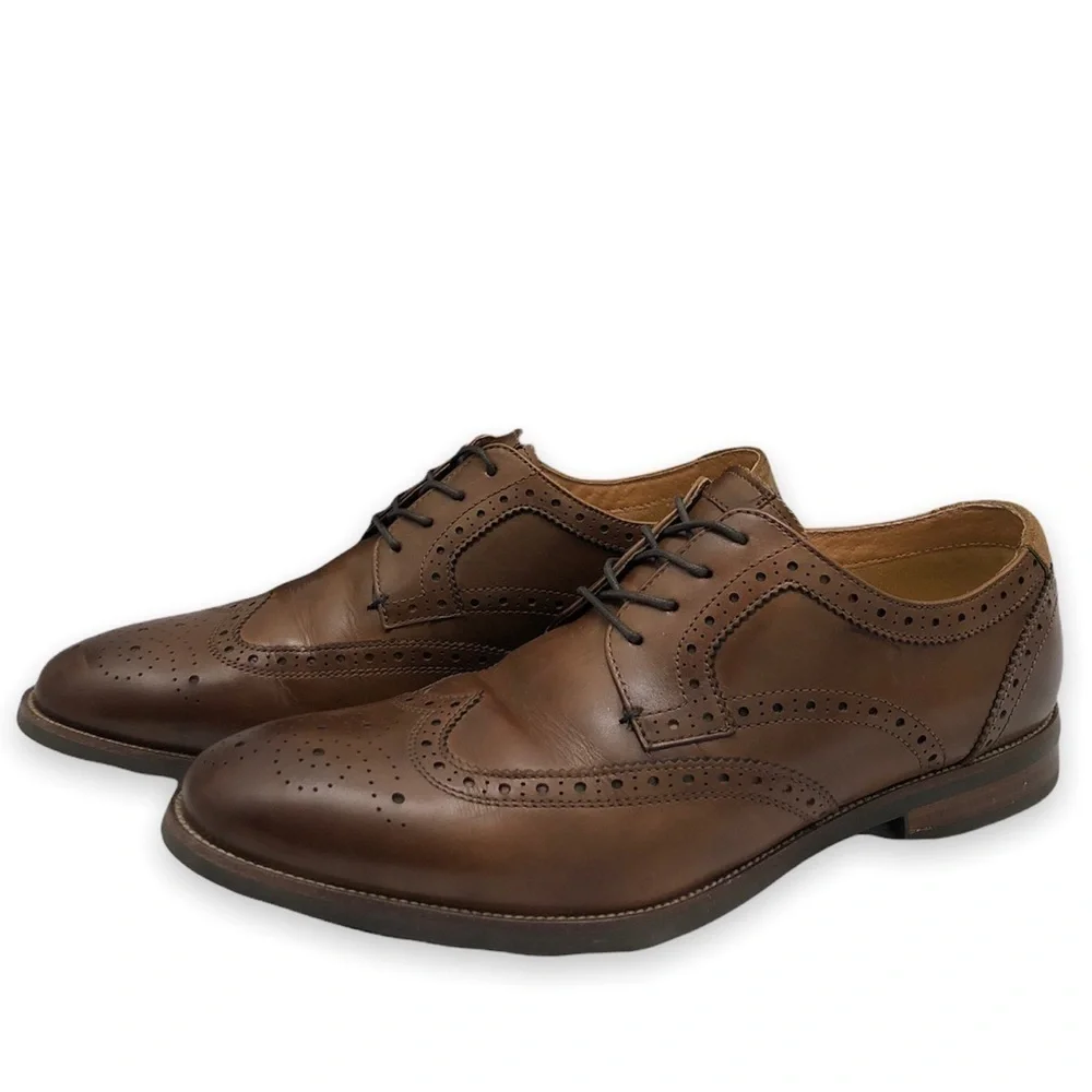 Florsheim Upgrade Wingtip Oxford Leather Dress Shoes 11.5 D Cognac Men’s‎